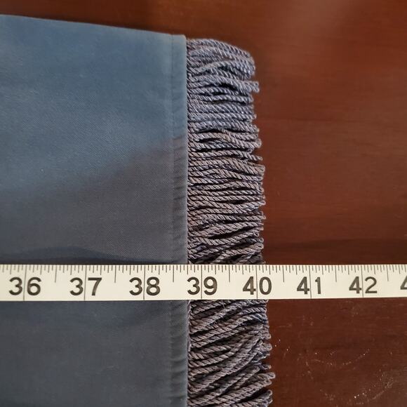 Vtg Rampage 90s Y2K Faux Suede Fringe Mesh Cutout Dress Junior Size 11 Blue Boho - Picture 13 of 13